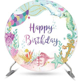 Aperturee - Mermaid Seahorse Dolphin Benthos Circle Backdrop